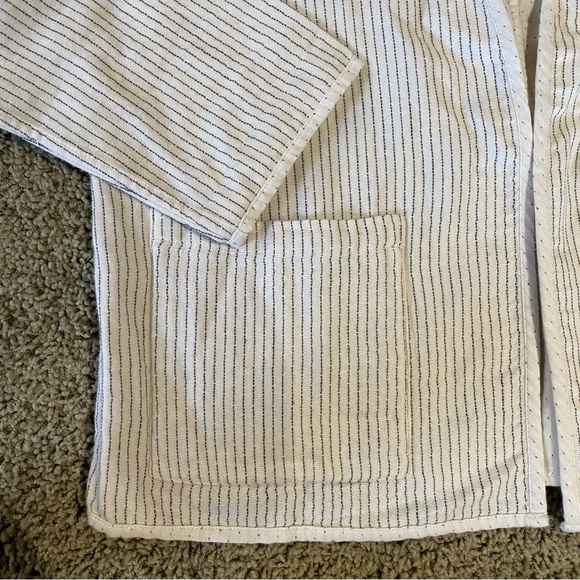 Eileen Fisher Ivory and Black Reversible Jacket Top Petite Small - Picture 4 of 8